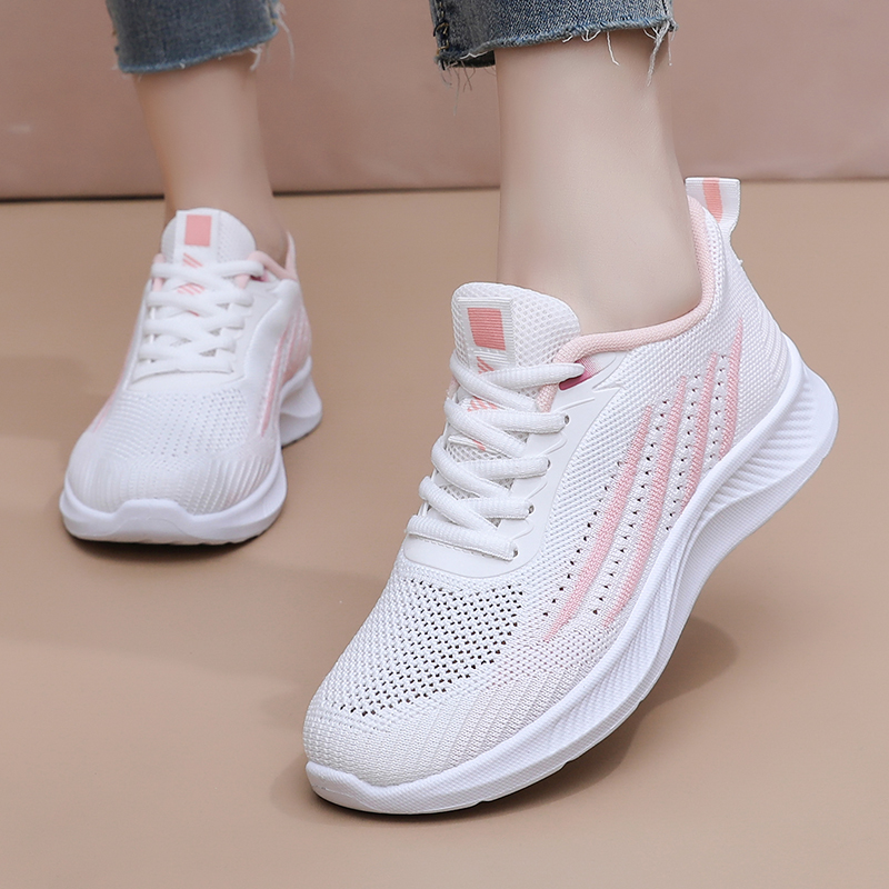 Women Autumn Mesh Casual Sneak - огляд і ціна Knit Fabric Lace Up Sneakers