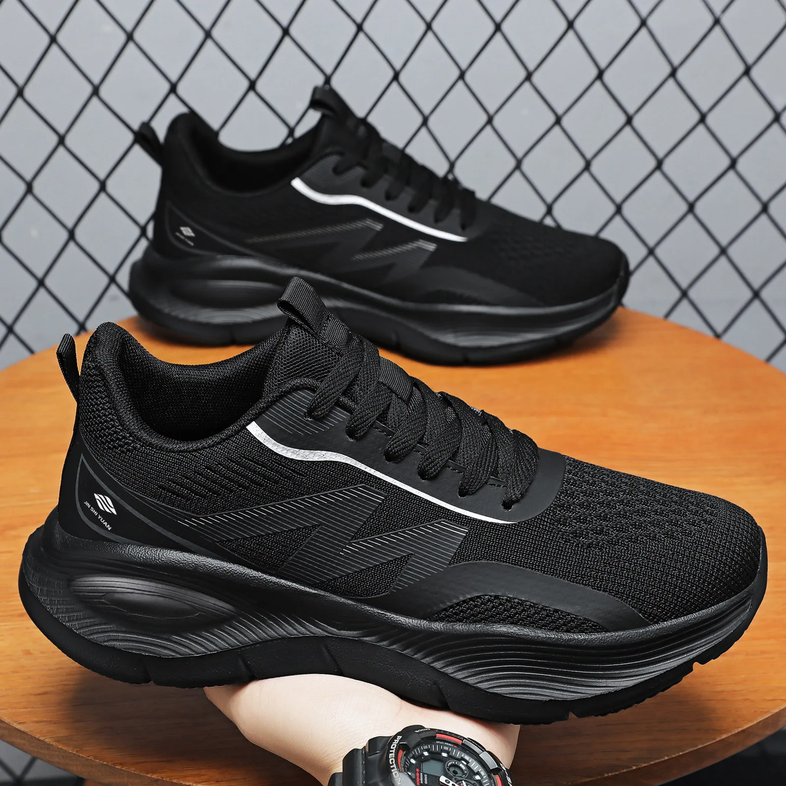 Men Mesh Running Sneakers Ligh - огляд і ціна Shock Absorbing Gym Trainers